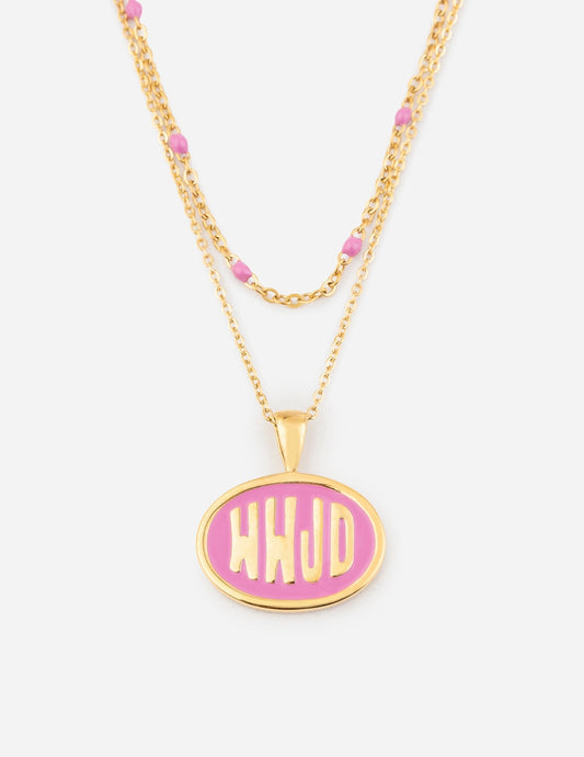 Pink Wwjd Necklace