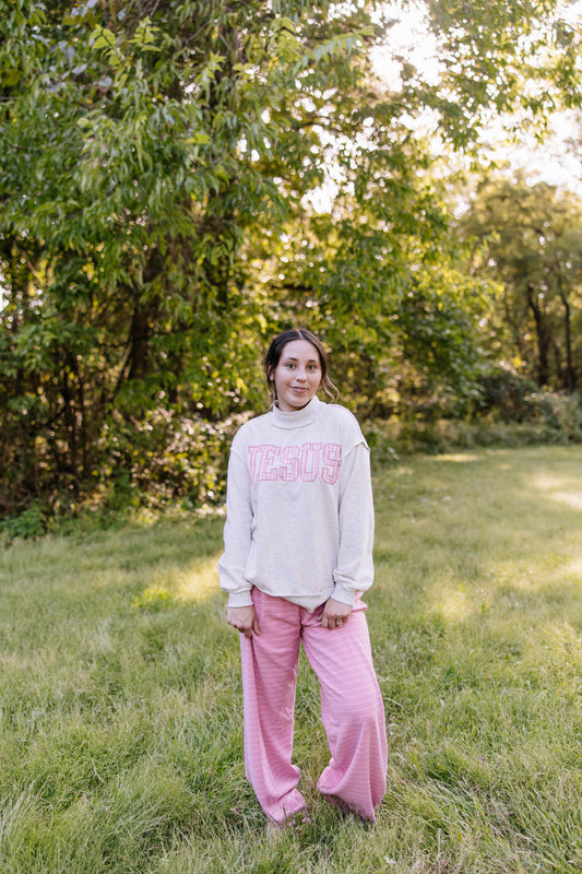 Pink Sugar Striped Sweatpants