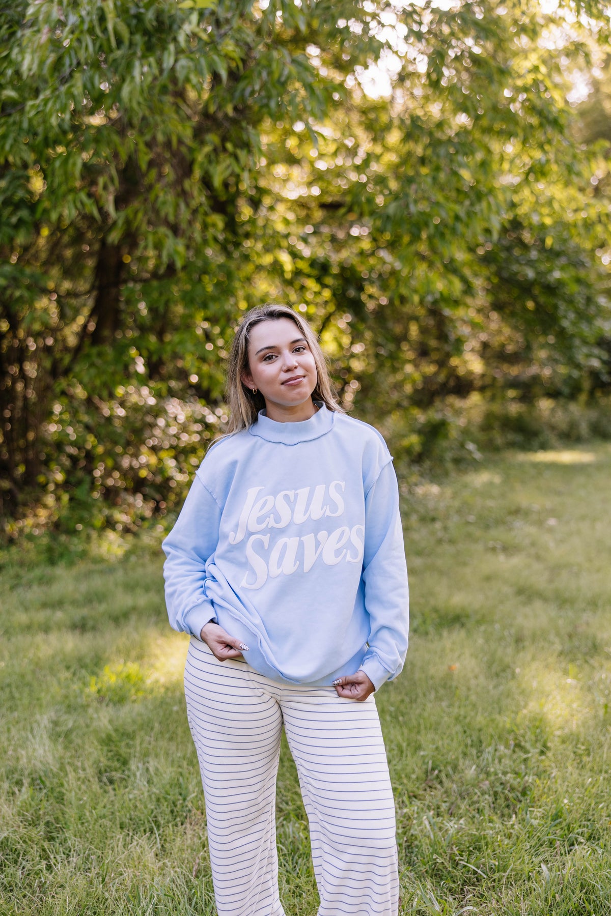 Jesus Saves Mock Neck