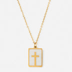 Enamel Cross Necklace