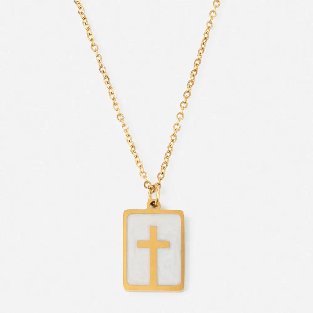 Enamel Cross Necklace