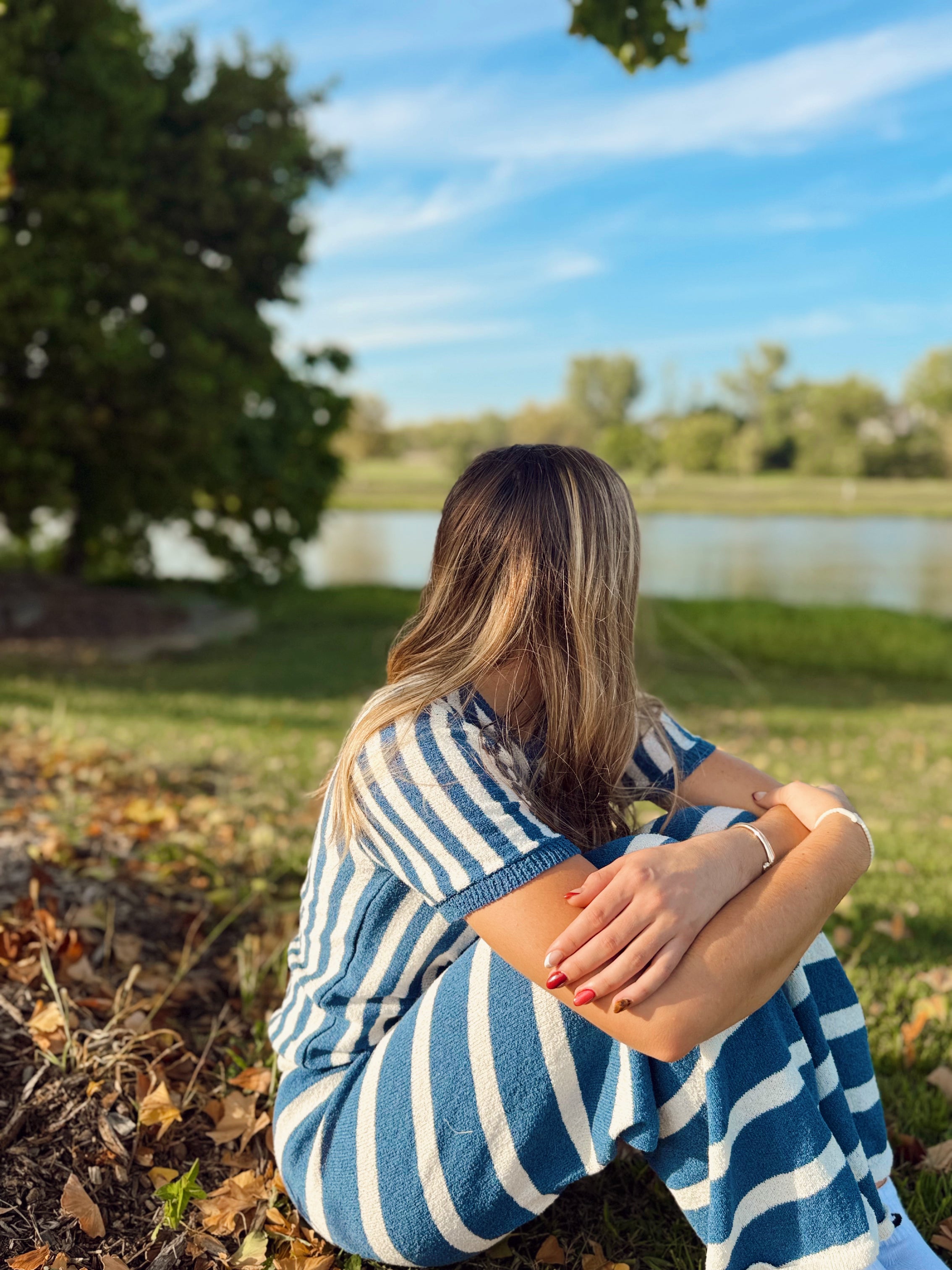 Skies Striped Knit Set