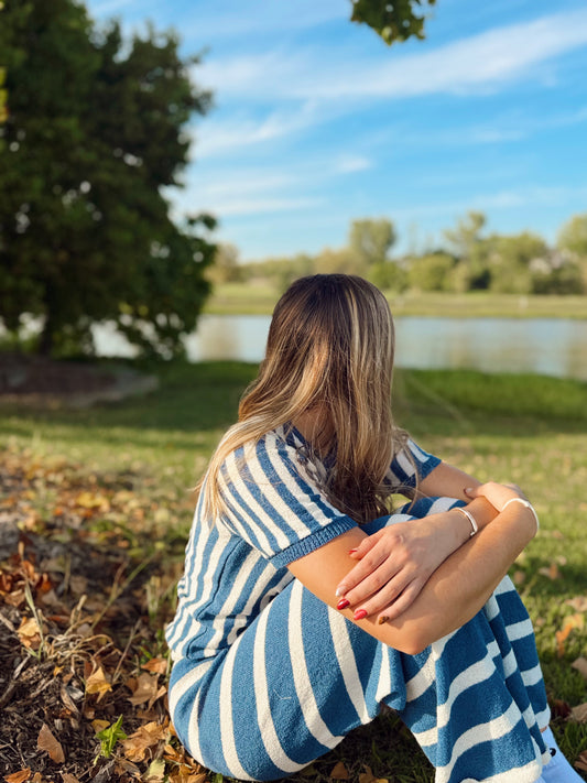 Skies Striped Knit Set