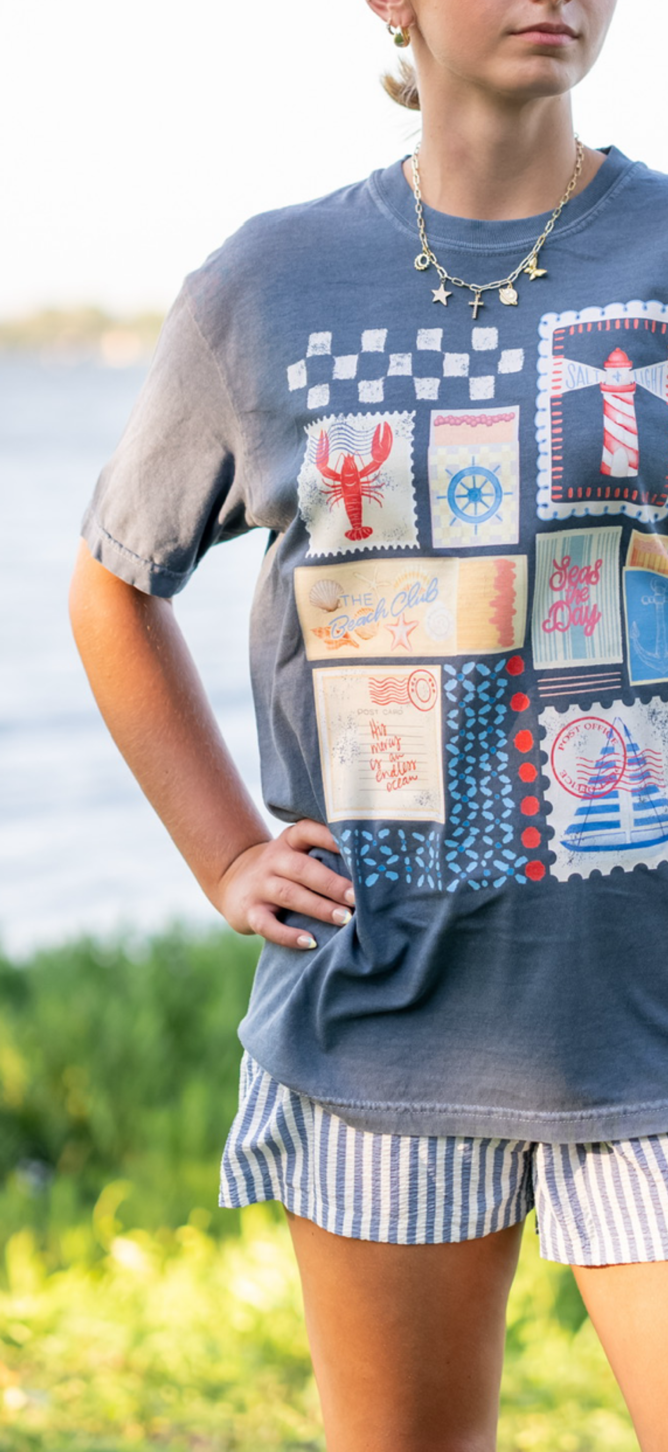 Seas The Day Match Box Tee