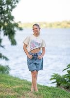 High-Rise Denim Shorts