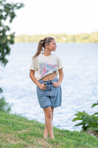 High-Rise Denim Shorts