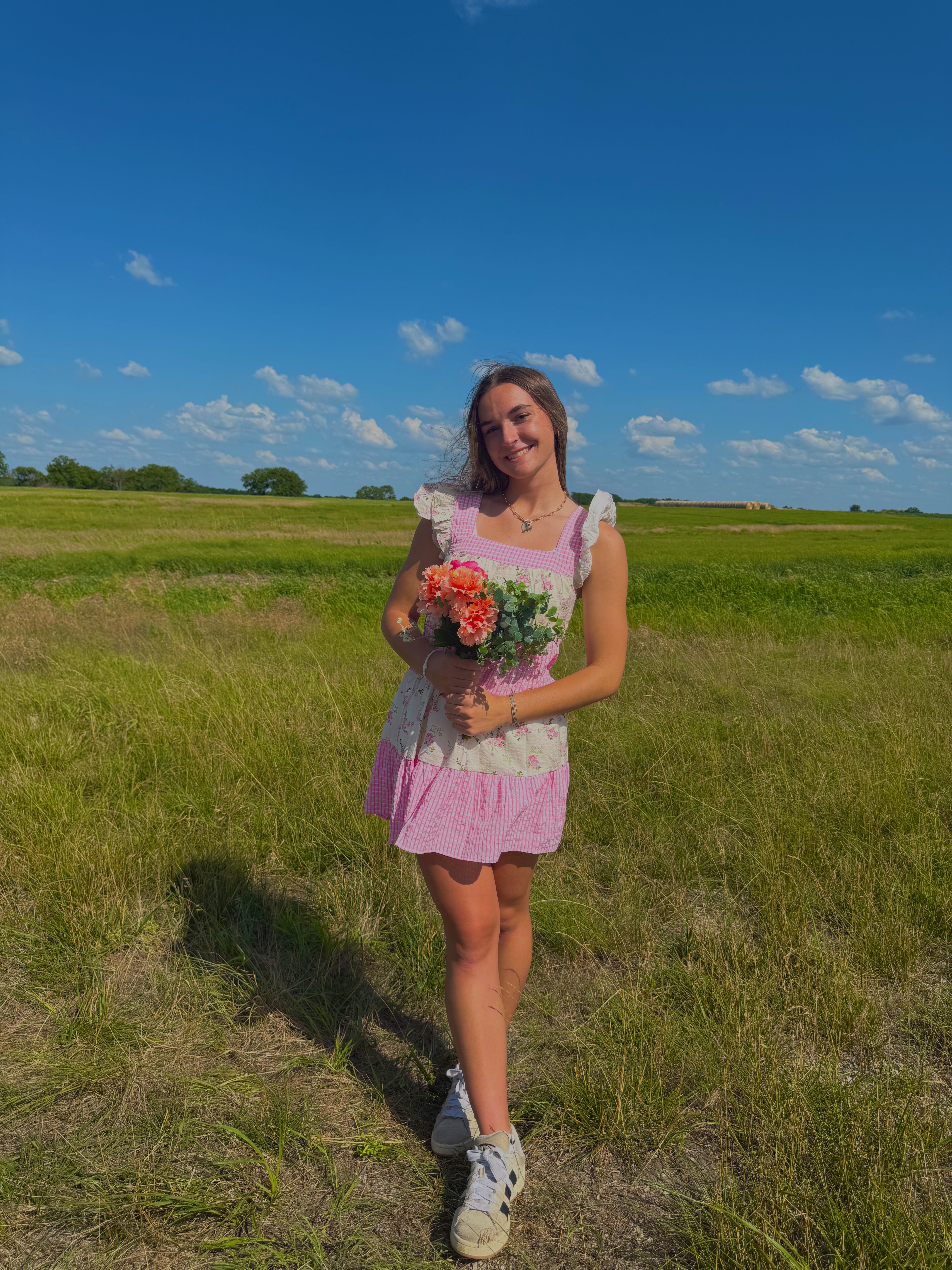 Dawn Pink Floral Tiered Dress