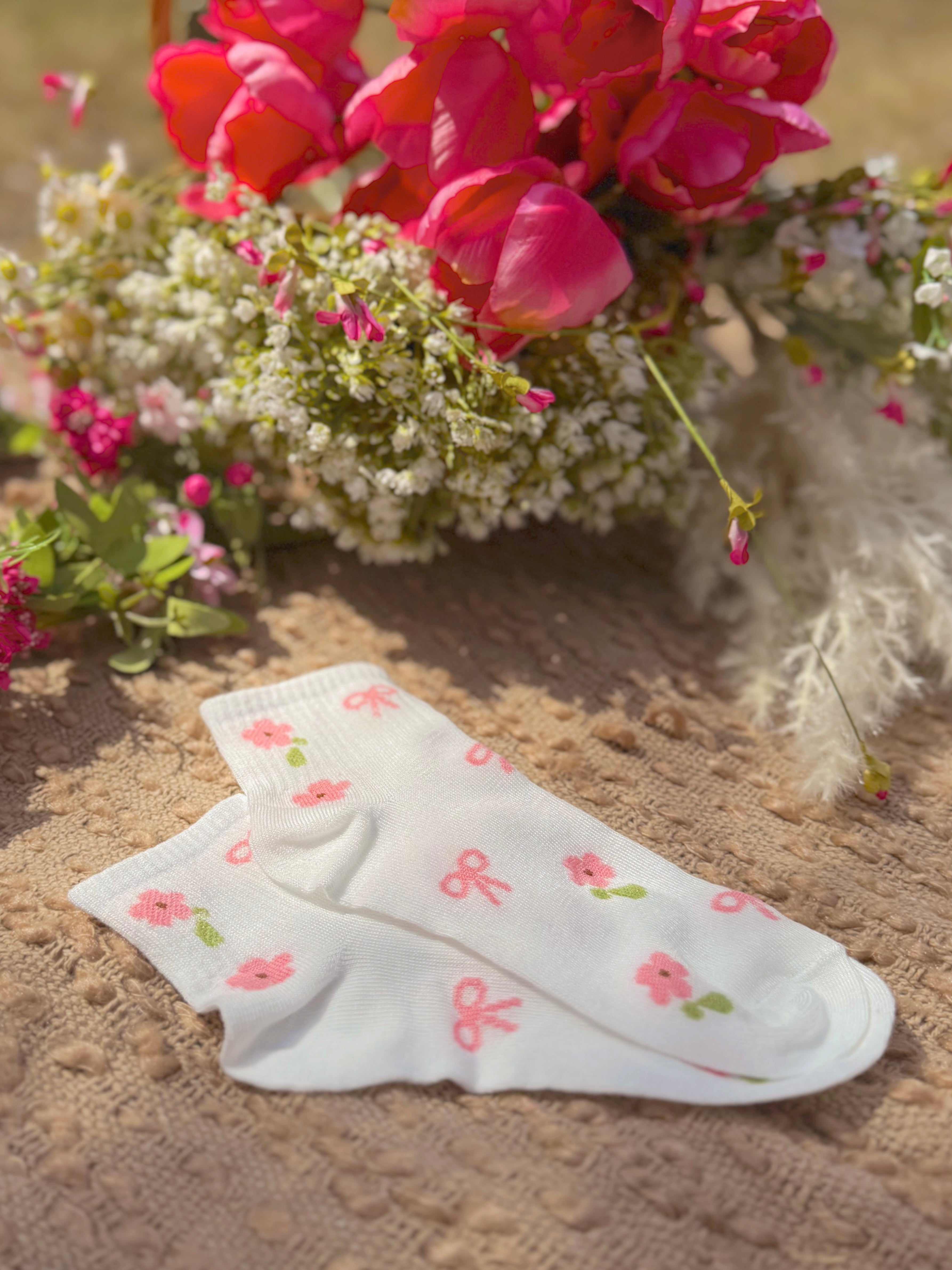 Blushing Bloom Socks