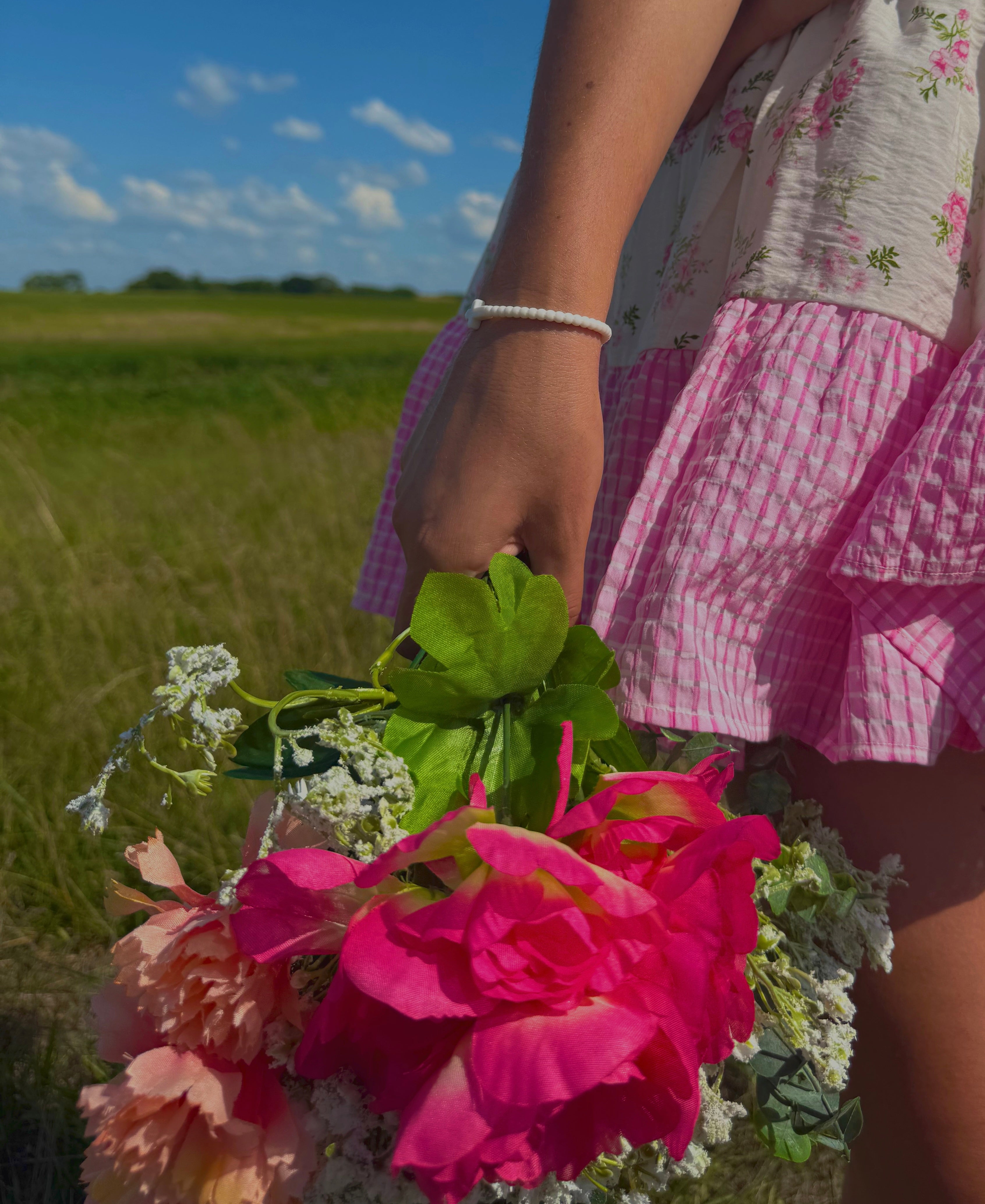 Dawn Pink Floral Tiered Dress