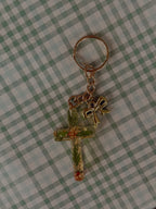 Heavens Bow Cross Keychain