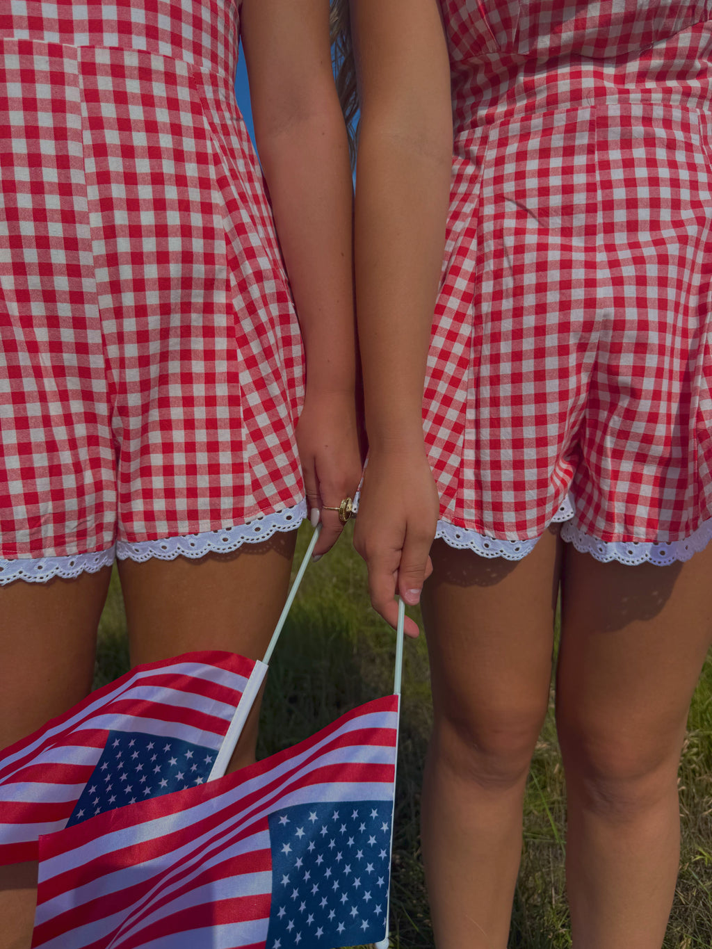 Cherry Red Flare Romper