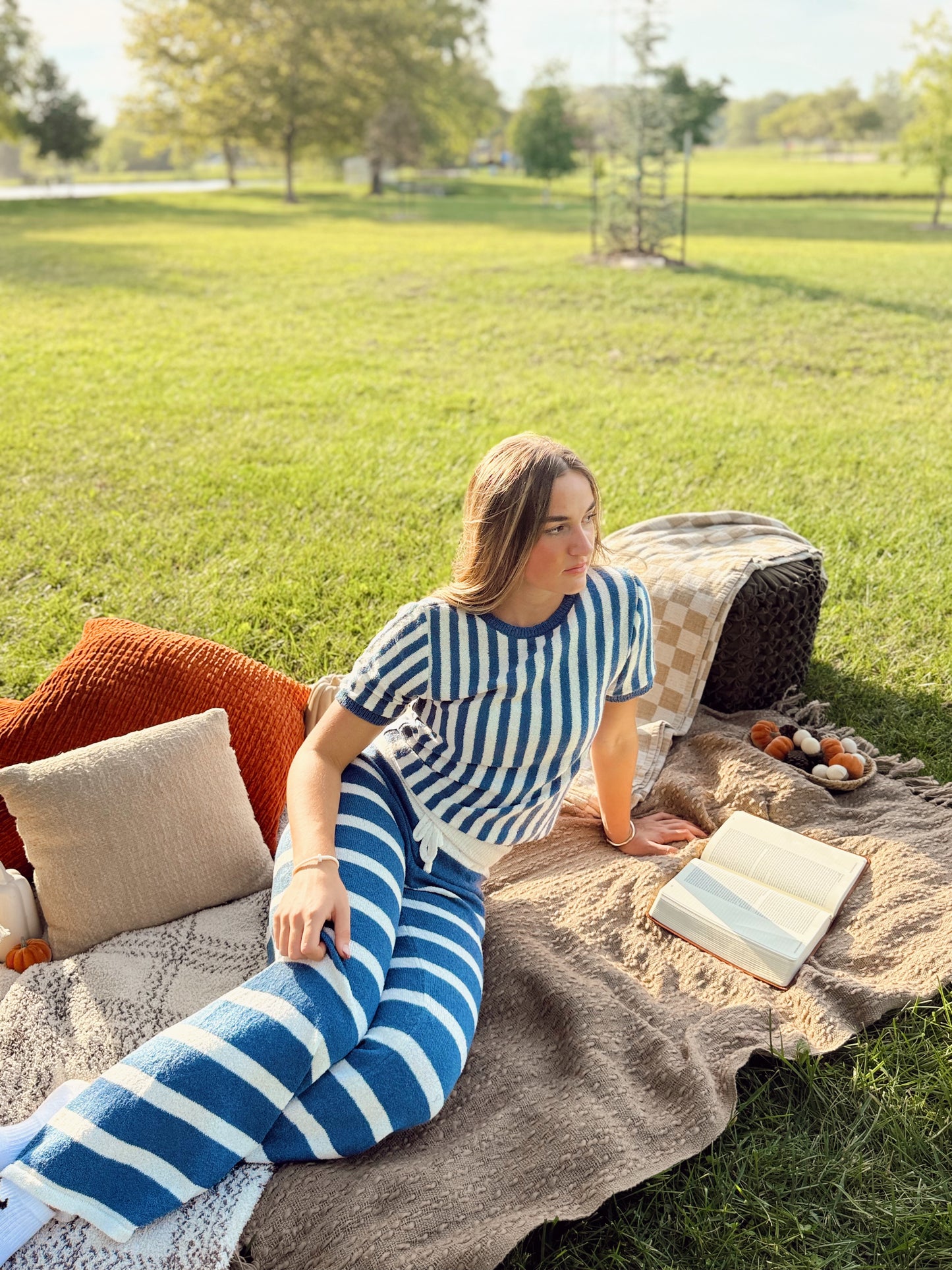 Skies Striped Knit Set