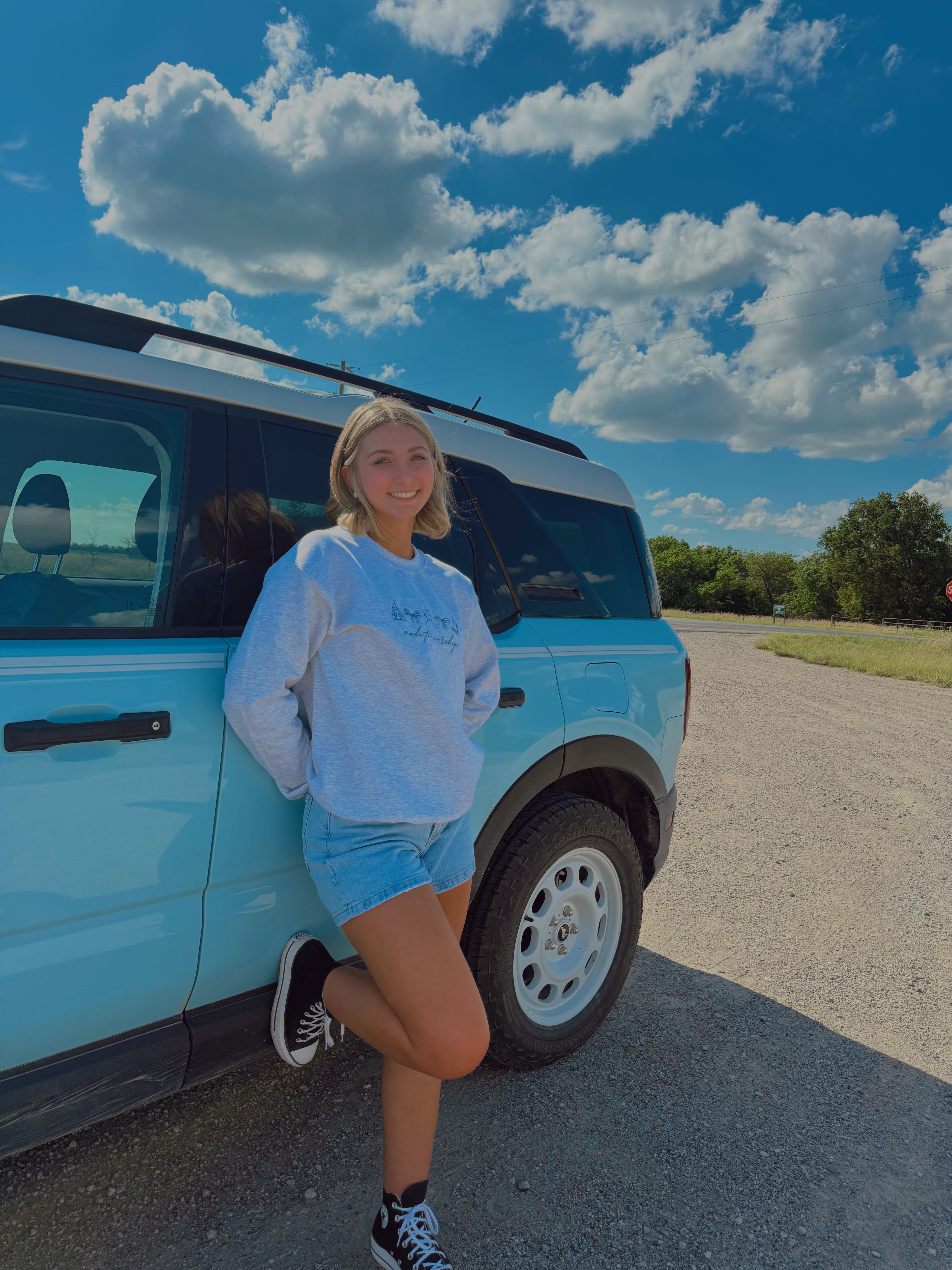 Made To Worship Embroidered Crewneck