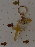 Heavens Bow Cross Keychain