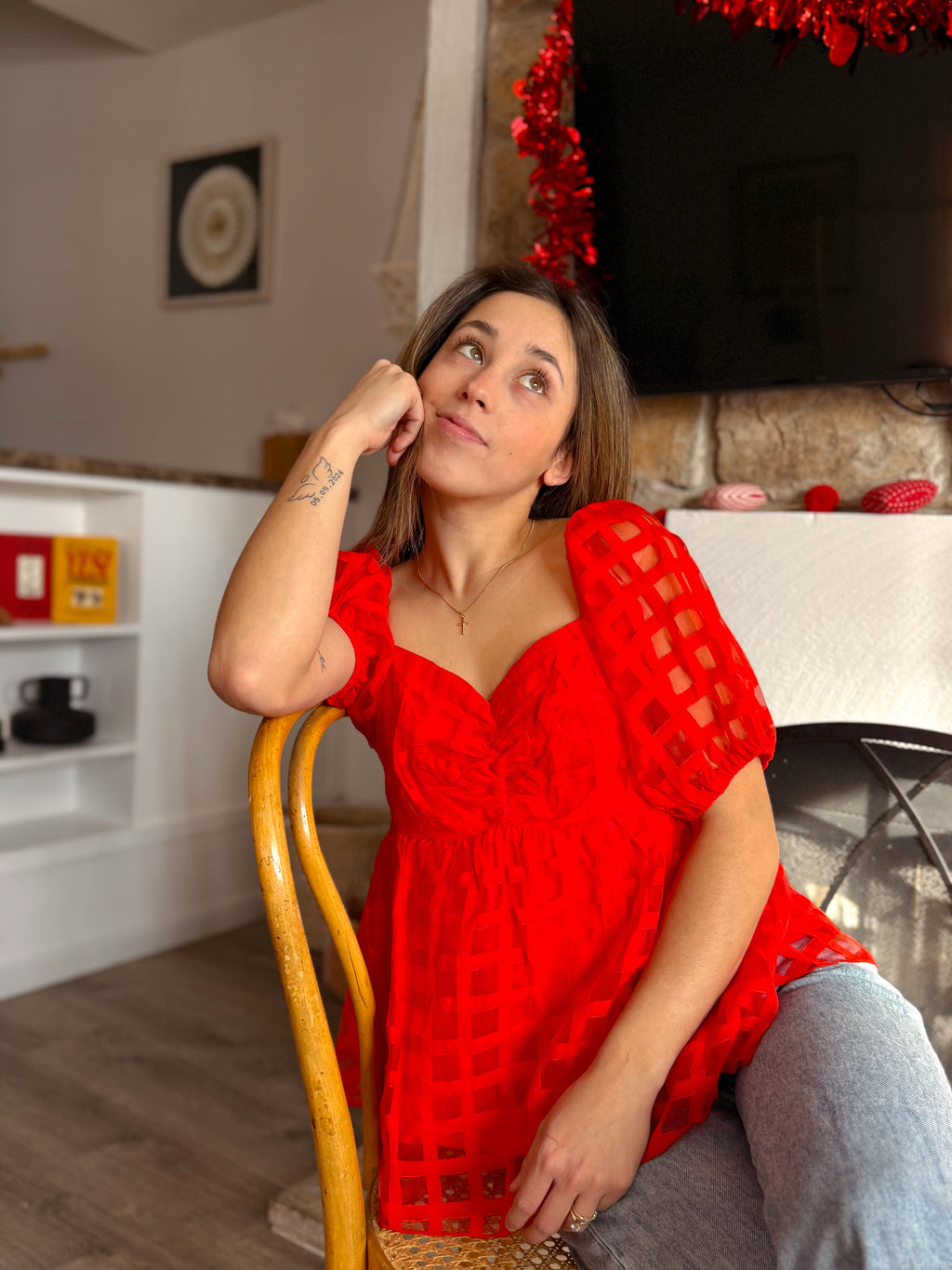 Sweetheart Bubble Blouse
