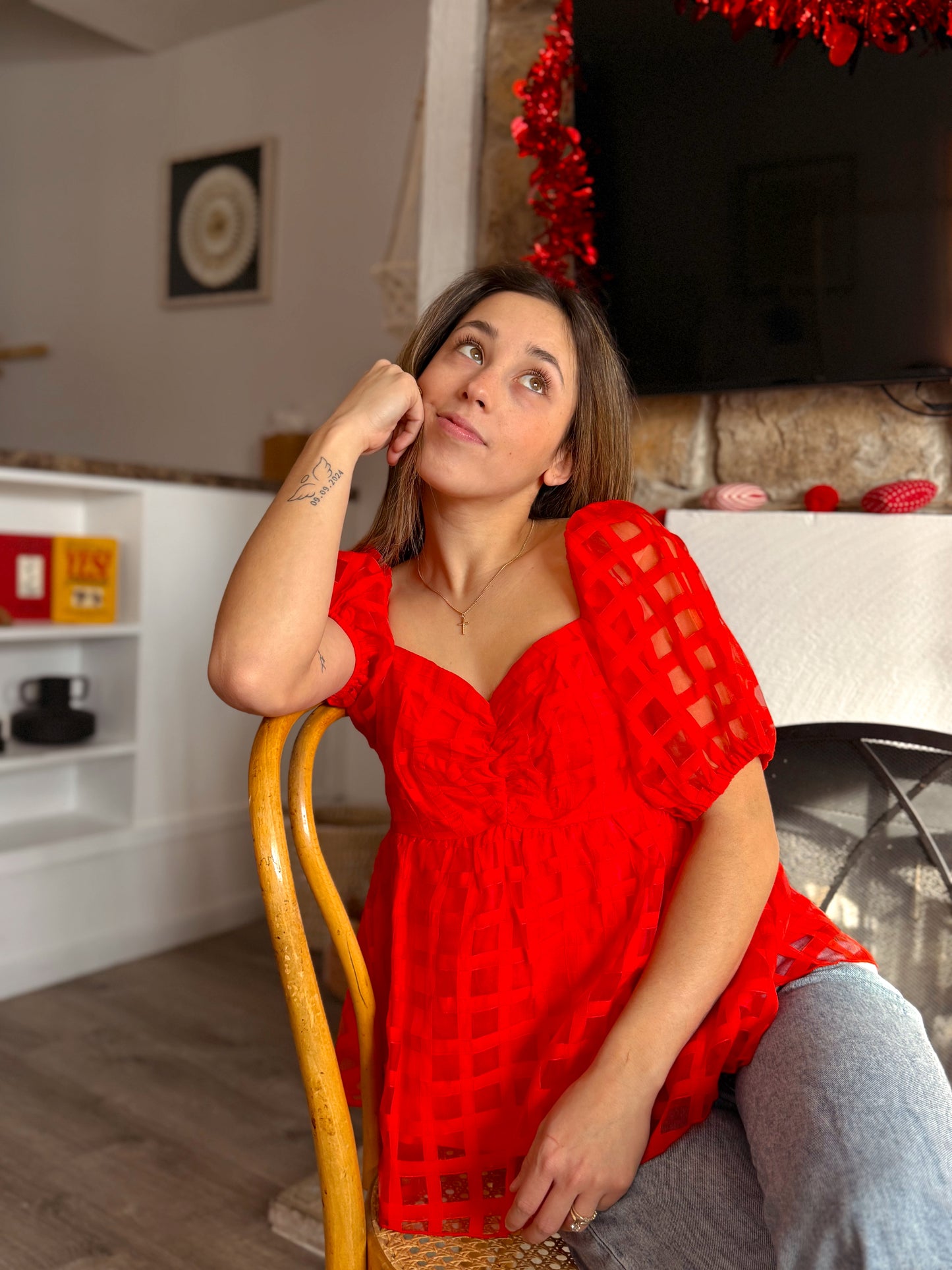 Sweetheart Bubble Blouse