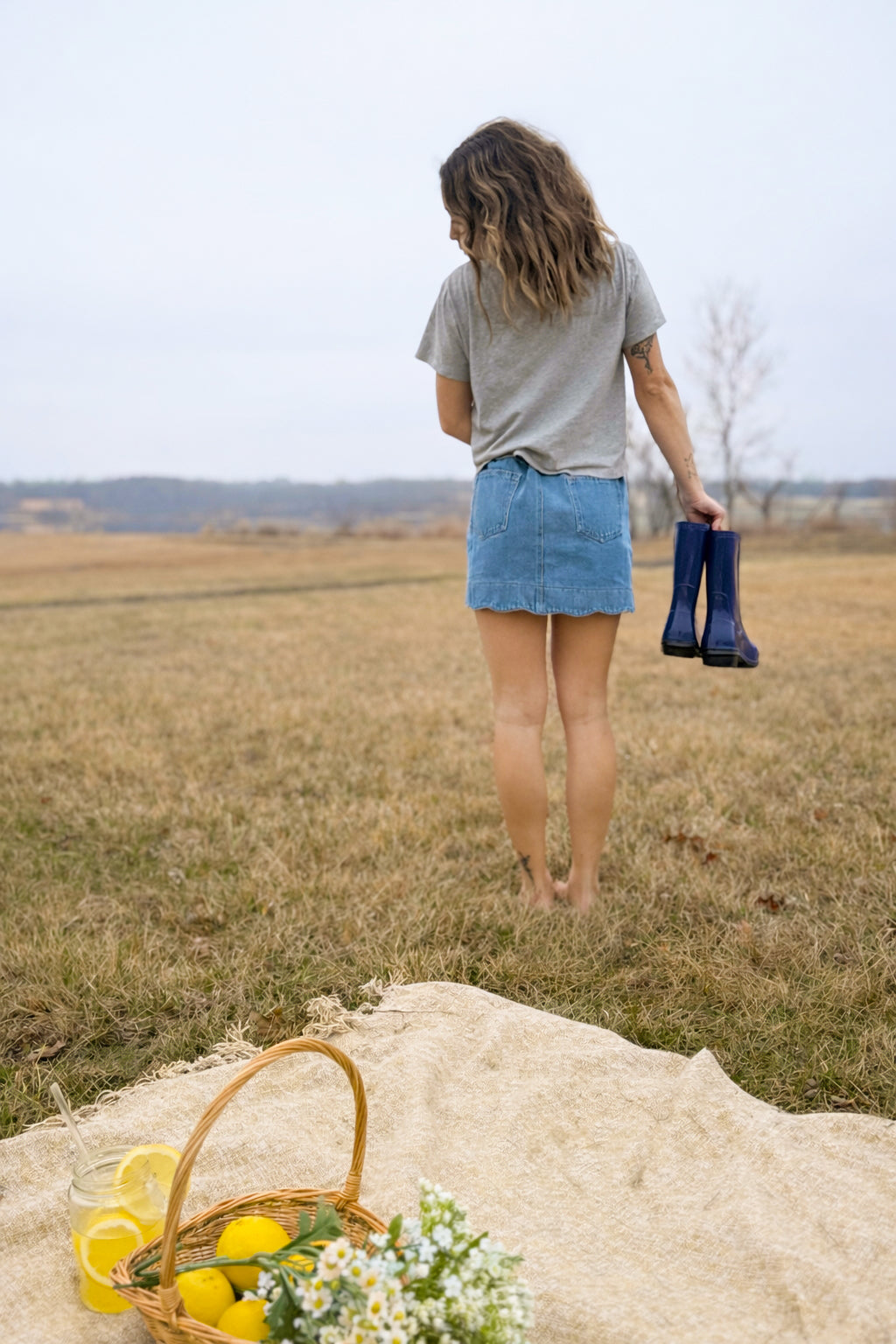 Faithful Fields Denim Skirt