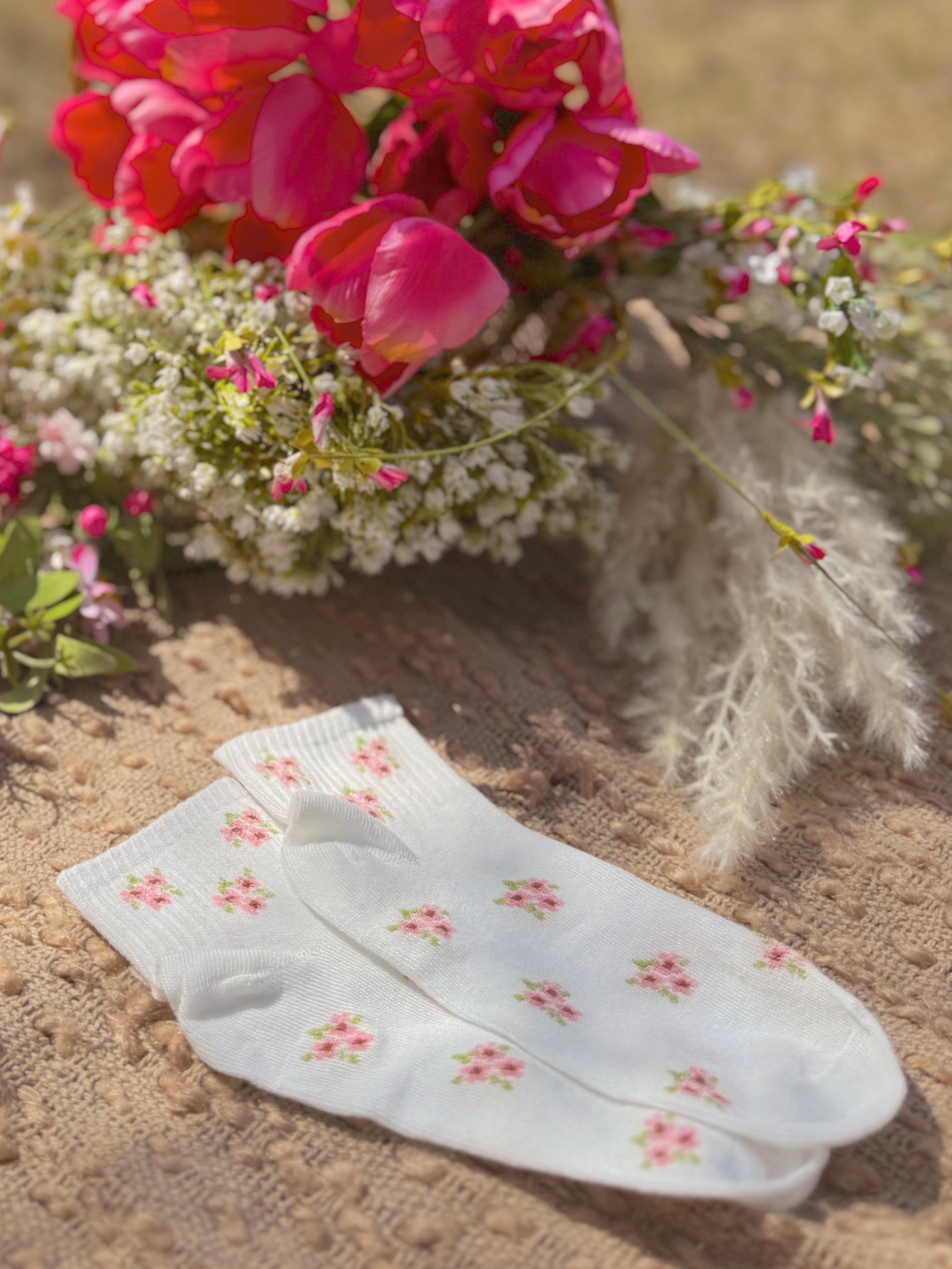 Blushing Bloom Socks