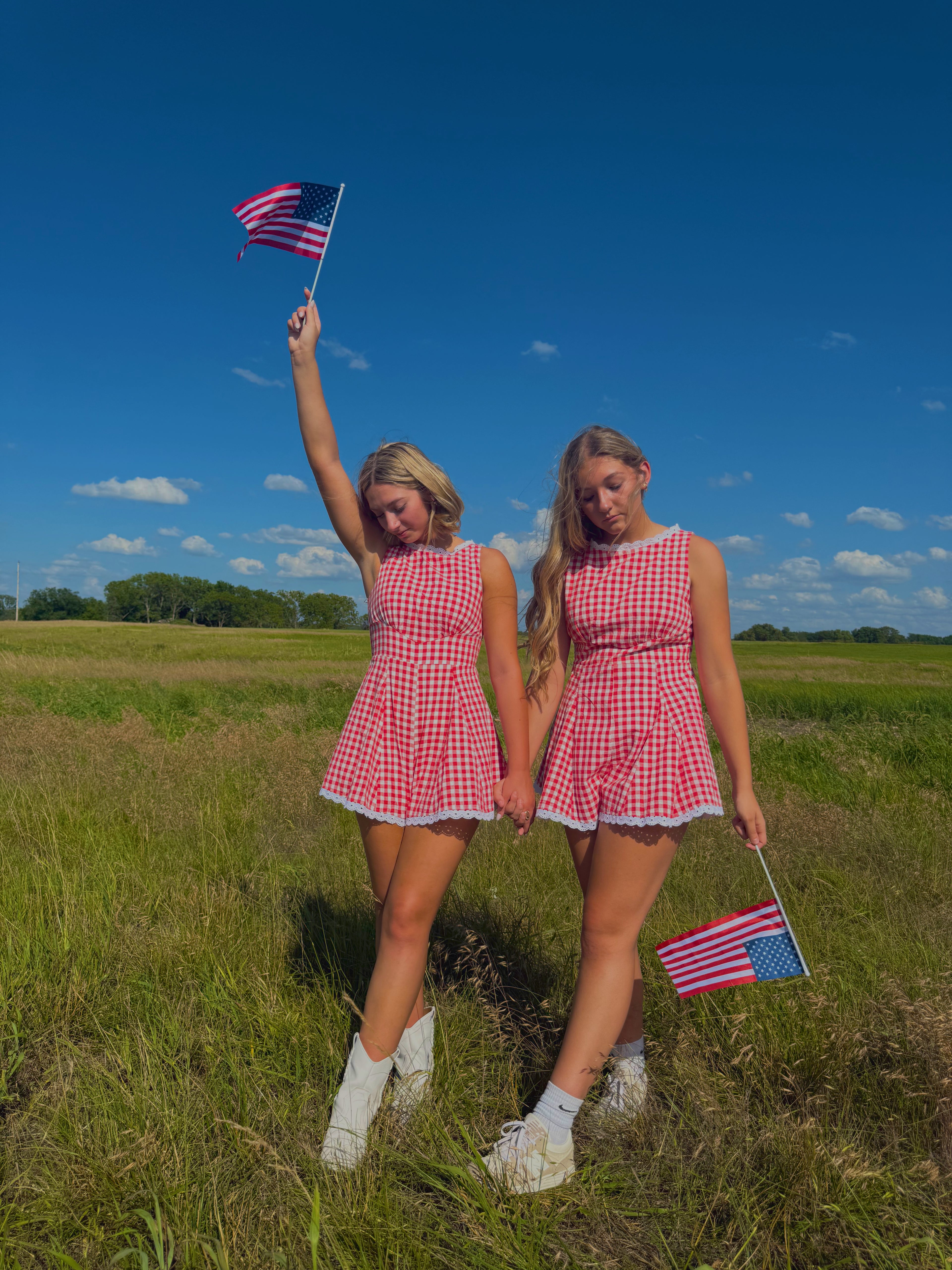 Cherry Red Flare Romper